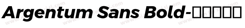 Argentum Sans Bold字体转换